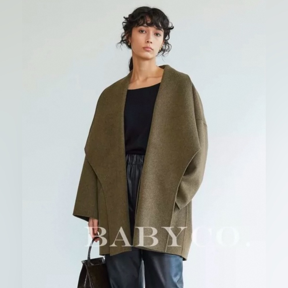 Brown with Green undertone Oversized Coat